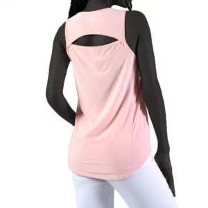 تاپ ورزشی زنانه مدل پشت باز، فلامنتی و یقه گرد کد 200182