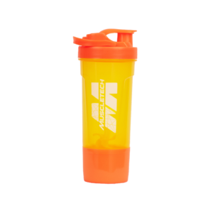 شیکر MUSCLETECH دو مخزن ظرفیت 700 میلی لیتر مدل مات توپک دار کد 200586