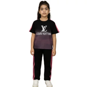 ست تی شرت و شلوار دخترانه LV کد 202085